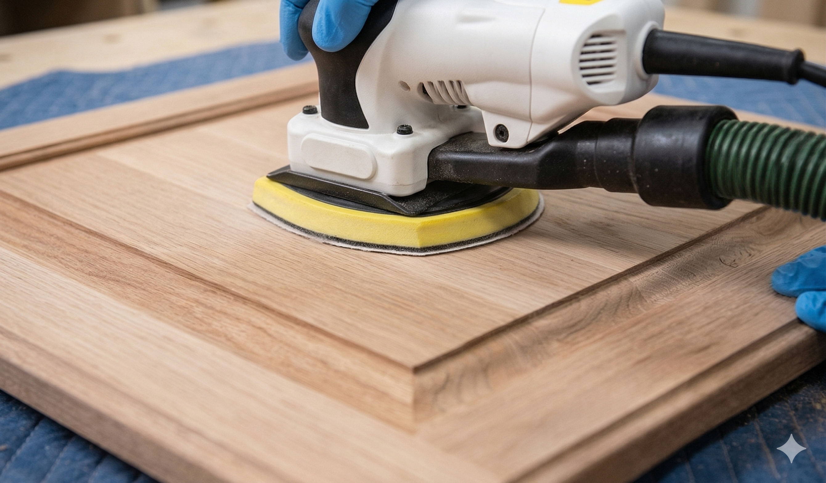Cabinet sanding and surface preparation — Phase 2