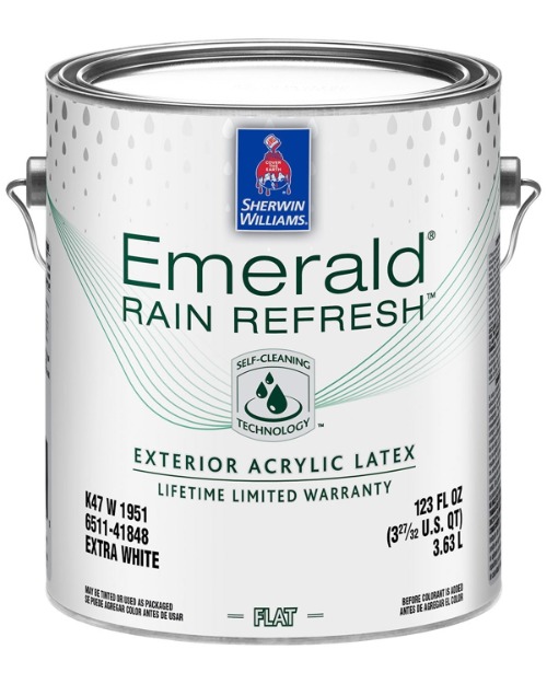 Sherwin-Williams Emerald Rain Refresh Exterior Paint