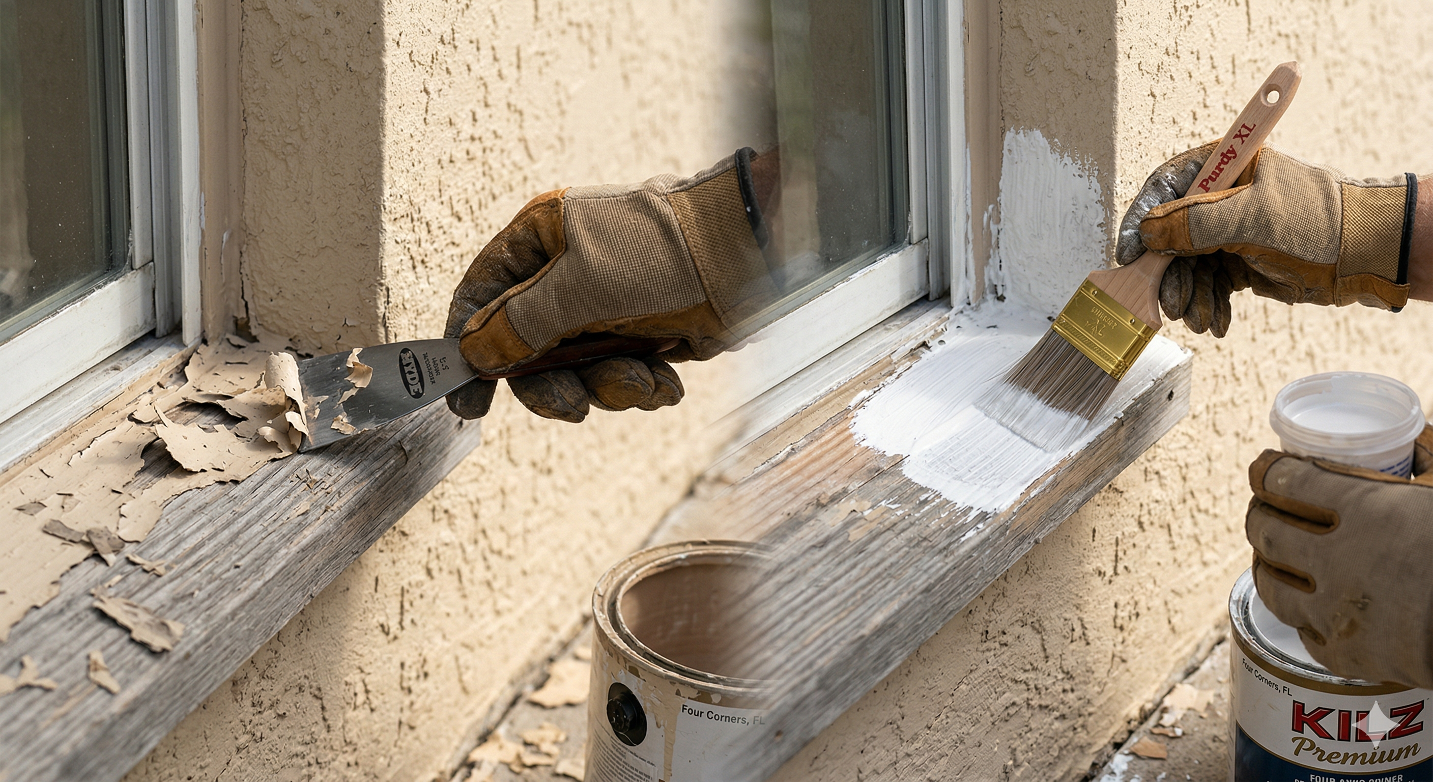Scraping and priming — Step 2