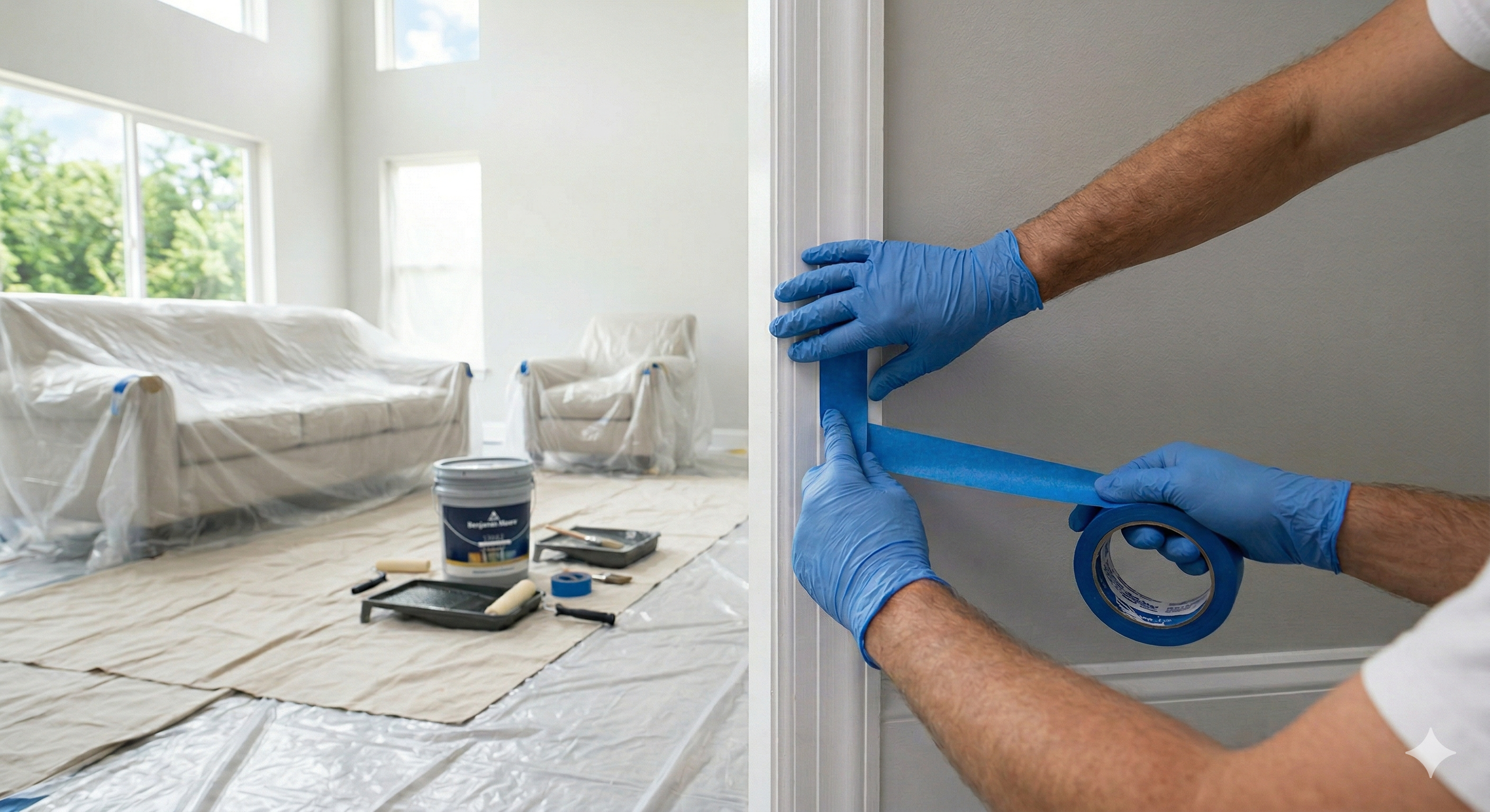 Surface protection and masking — Step 1